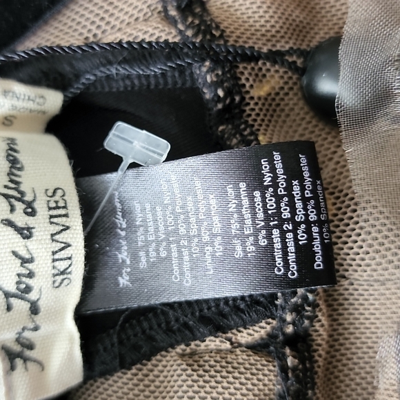 For Love & Lemons Skivvies Evie Lace Bodysuit in Black - Picture 12 of 15